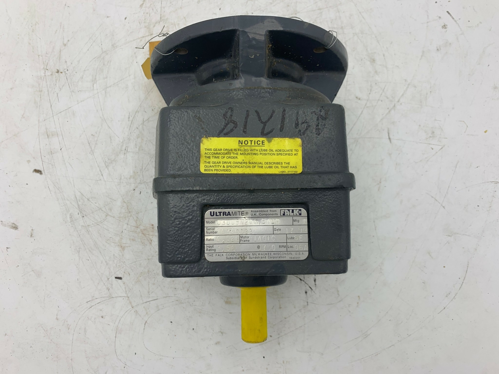 FALK Gear Reducer 4.526 Ratio, Model 03UCBN2A4.5A1B, 140TC Frame | eBay