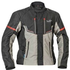 Image of LINDSTRANDS LOMSEN BLACK GREY WATERPROOF AA RATED MOTORCYCLE MOTORBIKE JACKET