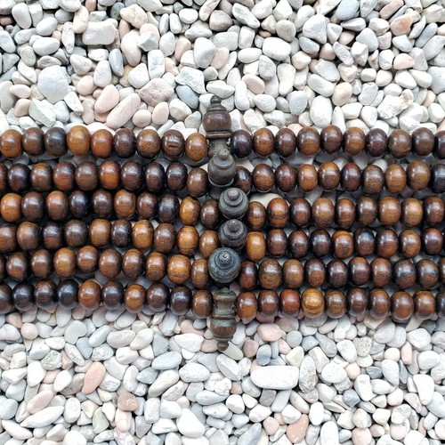 Rare Kemuning Hitam 100 Dhikr Beads Black Gold Wood Islamic Tasbih Rosary - Picture 7 of 9