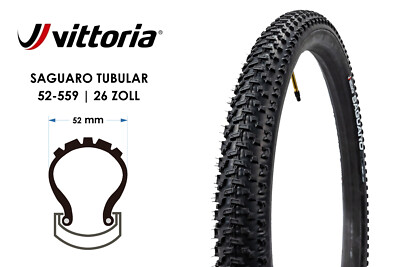 26 Zoll VITTORIA Saguaro Fahrrad Reifen inkl. Schlauch 26x2.0 Tubular 52-559 MTB
