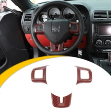 For 09-14 Dodge Challenger/Charger Steering Wheel Decor Cover Trim Accessories