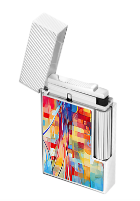 S.T. Dupont Line 2 Perfect Ping Lighter, Multi-Colored Graff'ty C16024, NIB 