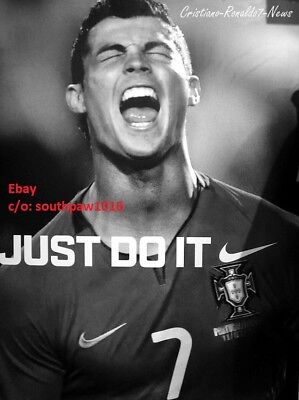 desfile oído lógica Nike Soccer "Christiano Ronaldo" "Just Do It" Classic Print Advertisement |  eBay
