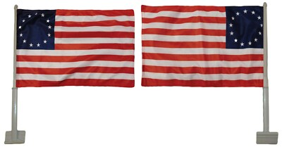 Betsy Ross 13 Star Rough Tex Knit Double Sided 11x18 11''x18'' Car Vehicle Flag