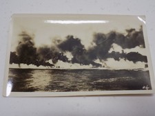 Original WWI Photo US Navy Ships Laying Naval Smoke Screen