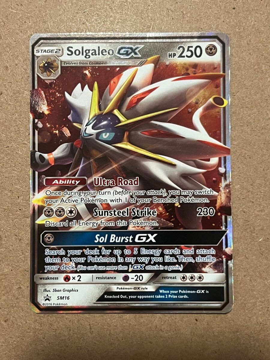  Pokemon - Solgaleo GX - SM16 - Promo - SM Black Star Promo :  Toys & Games