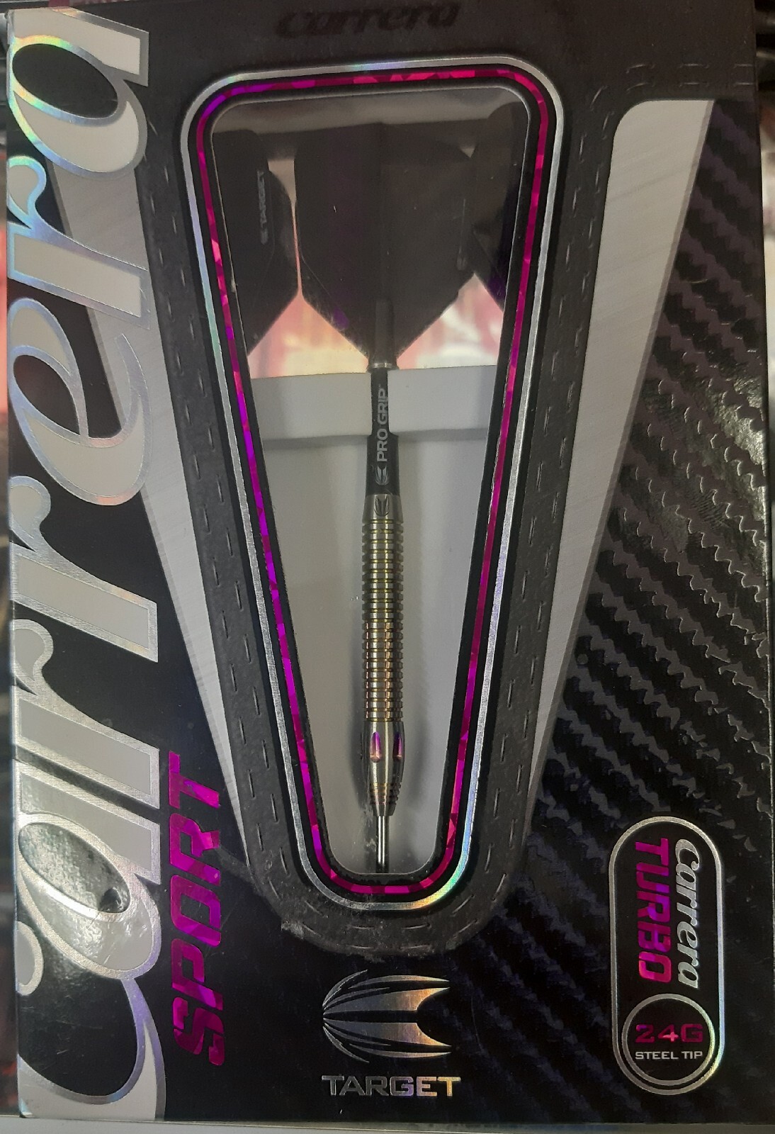 New Set Of Target Carrera Sport Turbo 24g 90 Tungsten Darts. No Longer