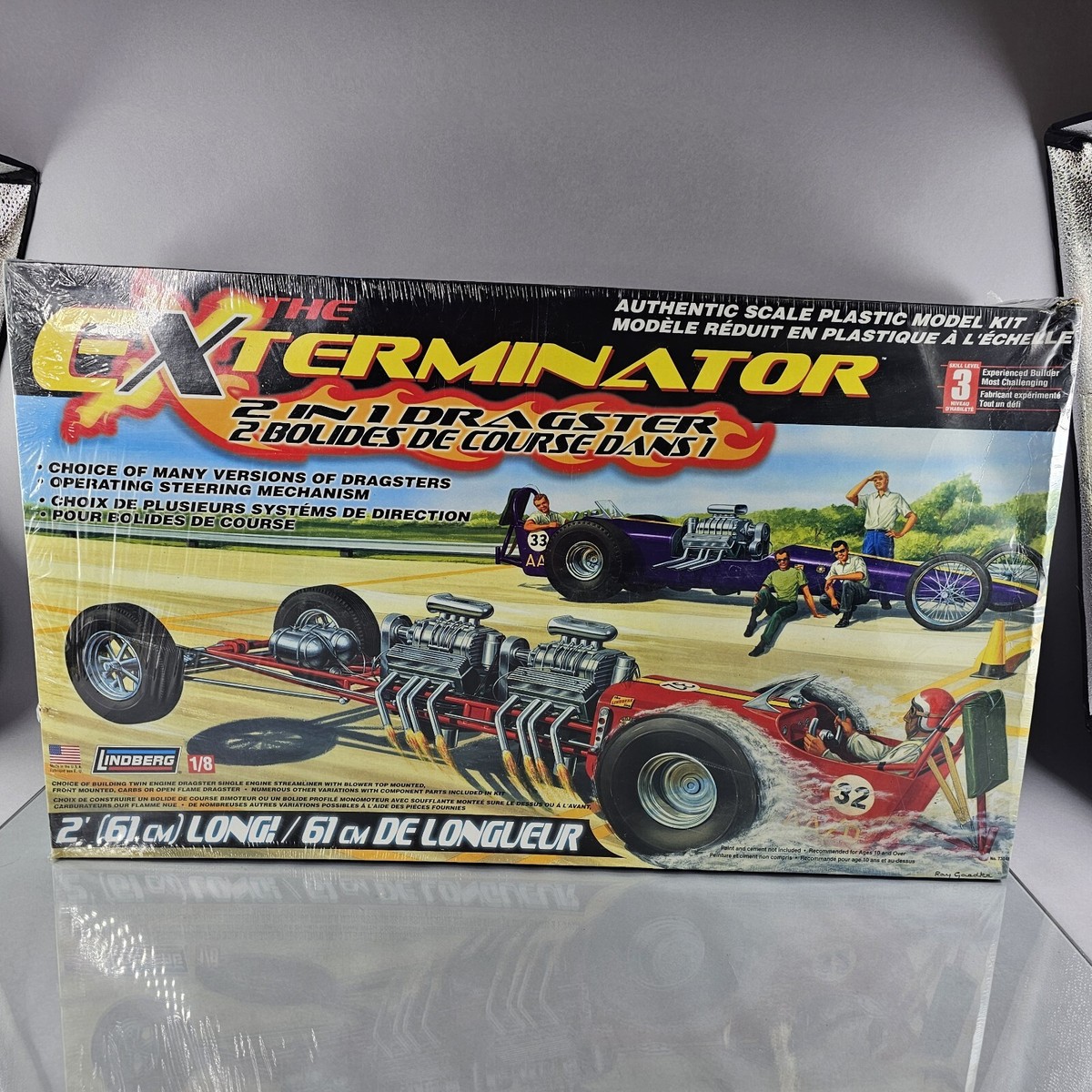 Lindberg The Exterminator 2 in 1 Dragster BIG 1:8 Scale Model Kit