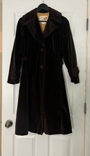 Vintage Size 10 Made In Canada Sports Ease Fashions Chocolate Brown Velvet Coat