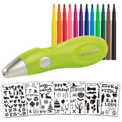 JOLLY Airbrush Fun Starter Set 21-teilig, 12 Farben + Zubehör