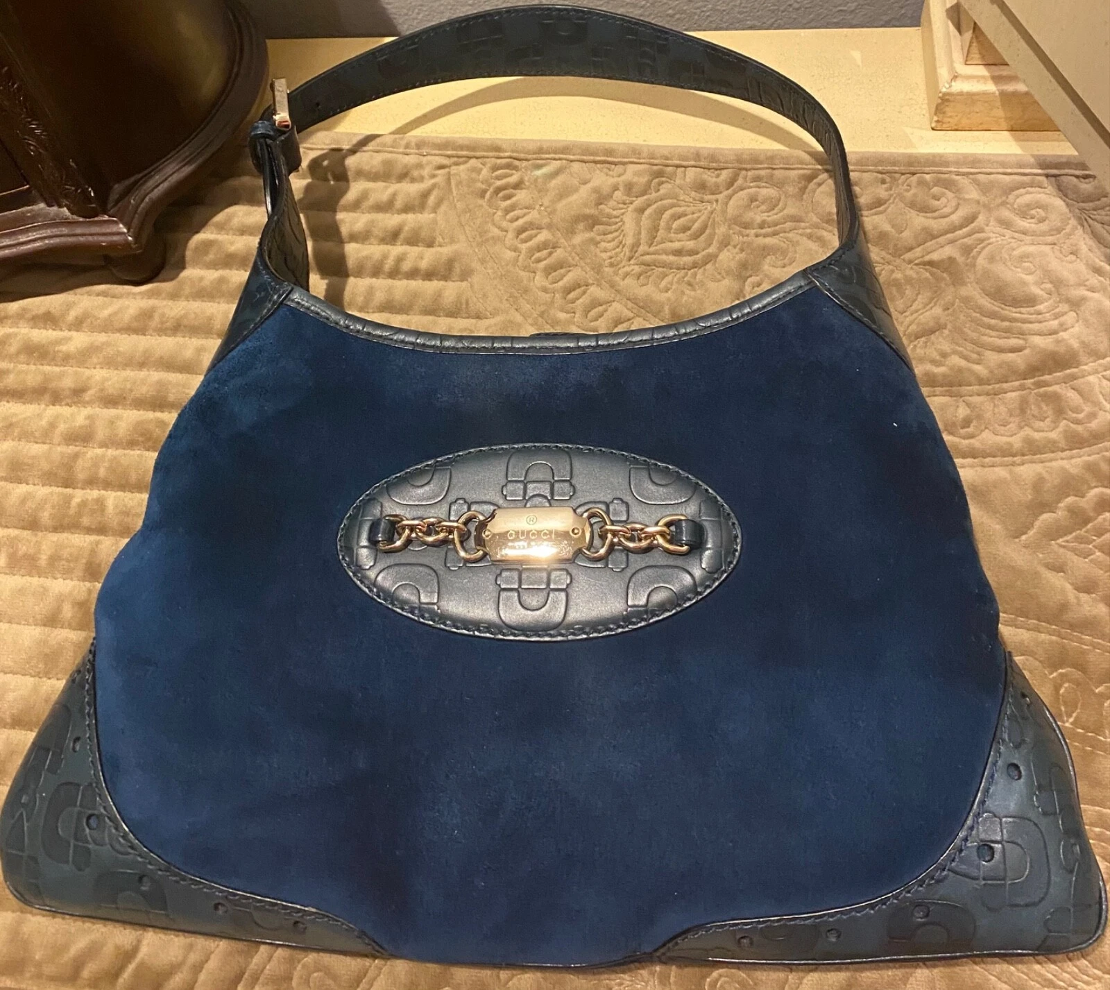 Sac à main bleu Gucci en excellent état