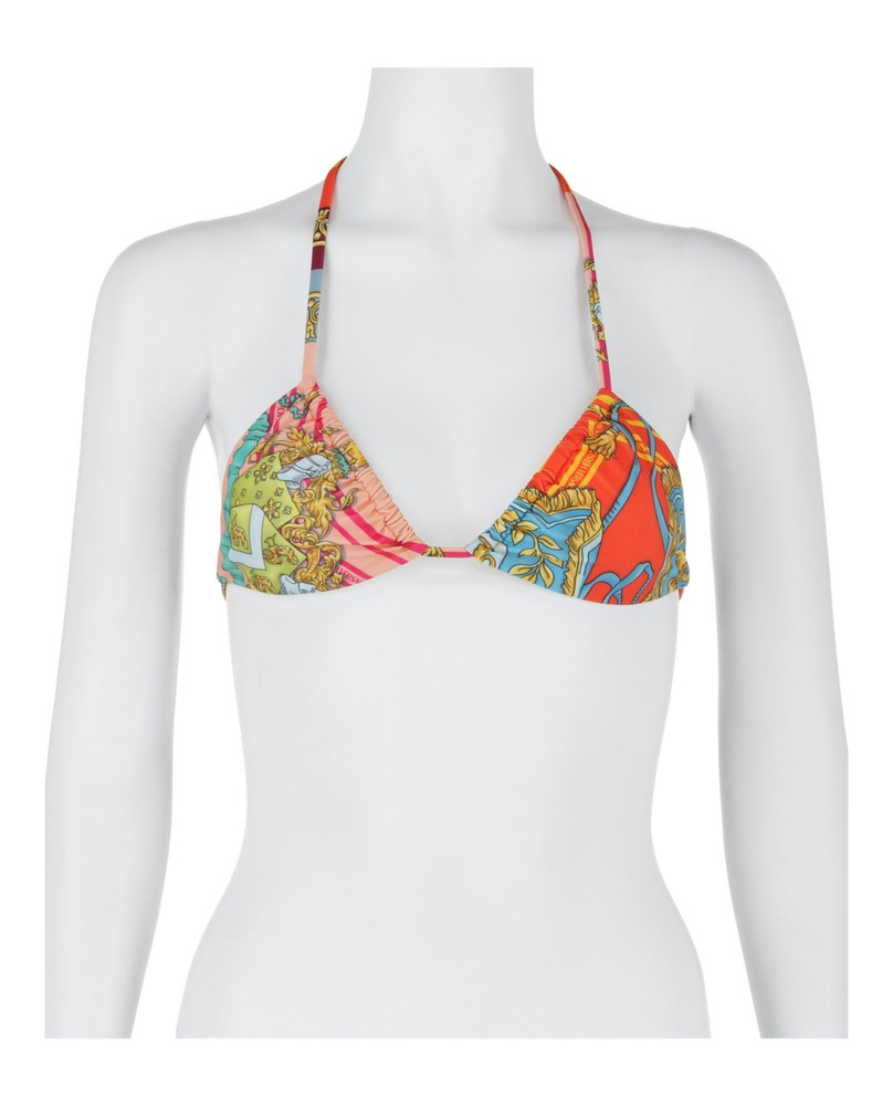 Versace Womens Royal Rebellion Triangle Bikini Top