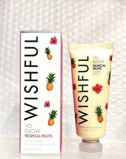 Wishful by Huda Beauty Yo Glow Enzyme Scrub Tropical Fruit (40ml) 1.35 fl oz New
