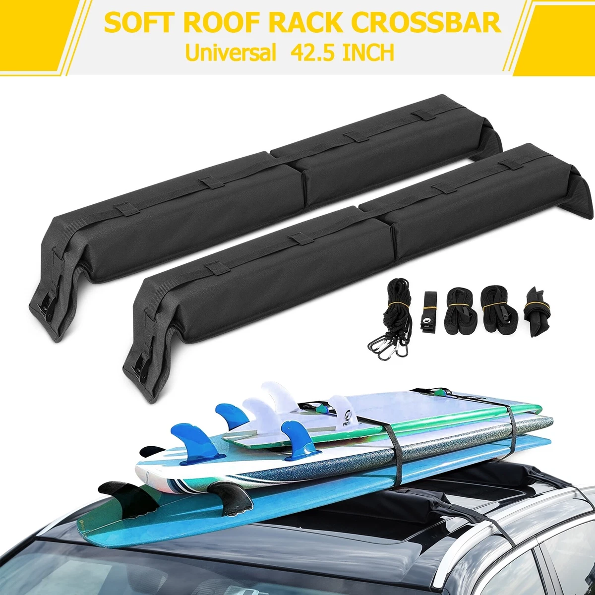 Soft Roof Rack - Universal Car Soft Roof Rack Pad for Kayak