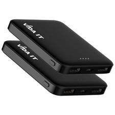 2 Pack USB Charger Power Bank Portable Battery Bank for Phone Travel iPhone 5V