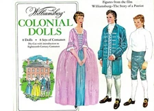 VINTAGE UNCUT 1967 WILLIAMSBURG COLONIAL PAPER DOLLS~#1 TOP REPRODUCTION SELLER