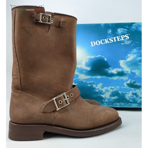 Boots Women DOCKSTEPS Leopard Brown Genuine Leather Made IN Italy Casual Vintage - Picture 9 of 9