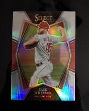 ZACK WHEELER 🔥 SP 2022 Panini Select Baseball Silver Prizm Holo #187