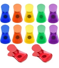 Magnetic Bag Clips Food Chip Snack Bag Sealing Clips Refrigerator Magnet 12 pack