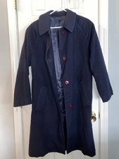 Vintage Jacobson’s 100% Cashmere Full Length Navy Blue Coat, Women’s Size 8