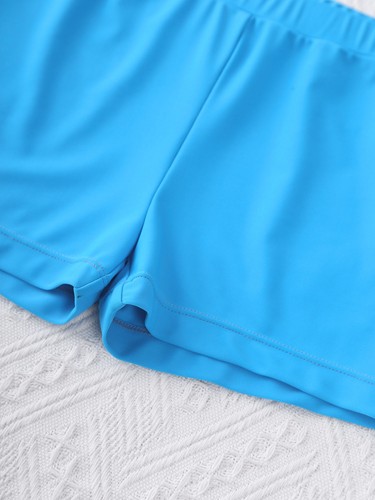 Kids Girl Swimsuit Swimming Wetsuit A-line Bathing Suit Zipper Up Costume Pool - Picture 8 of 74