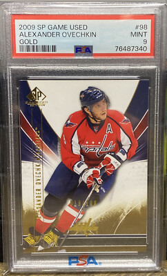 PSA 9!!  2009-10 SP Game Used Edition Gold /100  Alexander Ovechkin #98