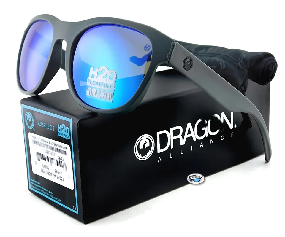 New DRAGON SUBFLECT H2O Floating Polarized Sunglasses | Mag Grey / Blue Sky Ion - Image 2 of 4