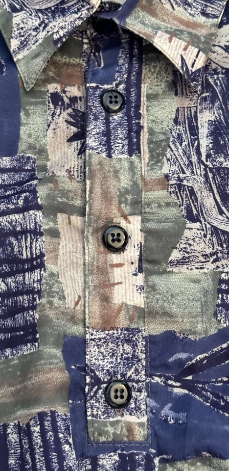 Camisa Fulton Street Funciona De Colección Manga Corta 1/2 Botón Cintura Bandas Para Hombre Grande Foto 2 de 4