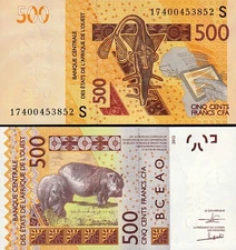 W.A.S, GUINEA BISSAU 500 Francs 2017, UNC, P-New (919Sf)