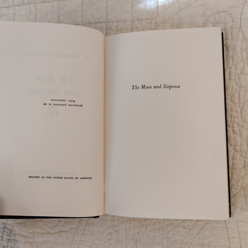 Rare 1919 Antique "The Moon and Sixpence" By W. Somerset Maugham Hardcover - Foto 19 di 24