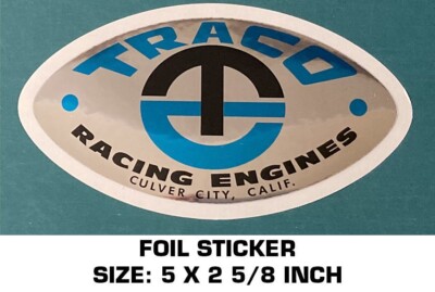 Traco Racing Parts TRACO RACING ENGINES CULVER CITY CALIF CHROME DECAL STICKER-TRANS AM ...