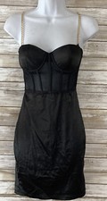 NEW Tic:Toc Small S Black 1-Piece Chain Strap Dress j341