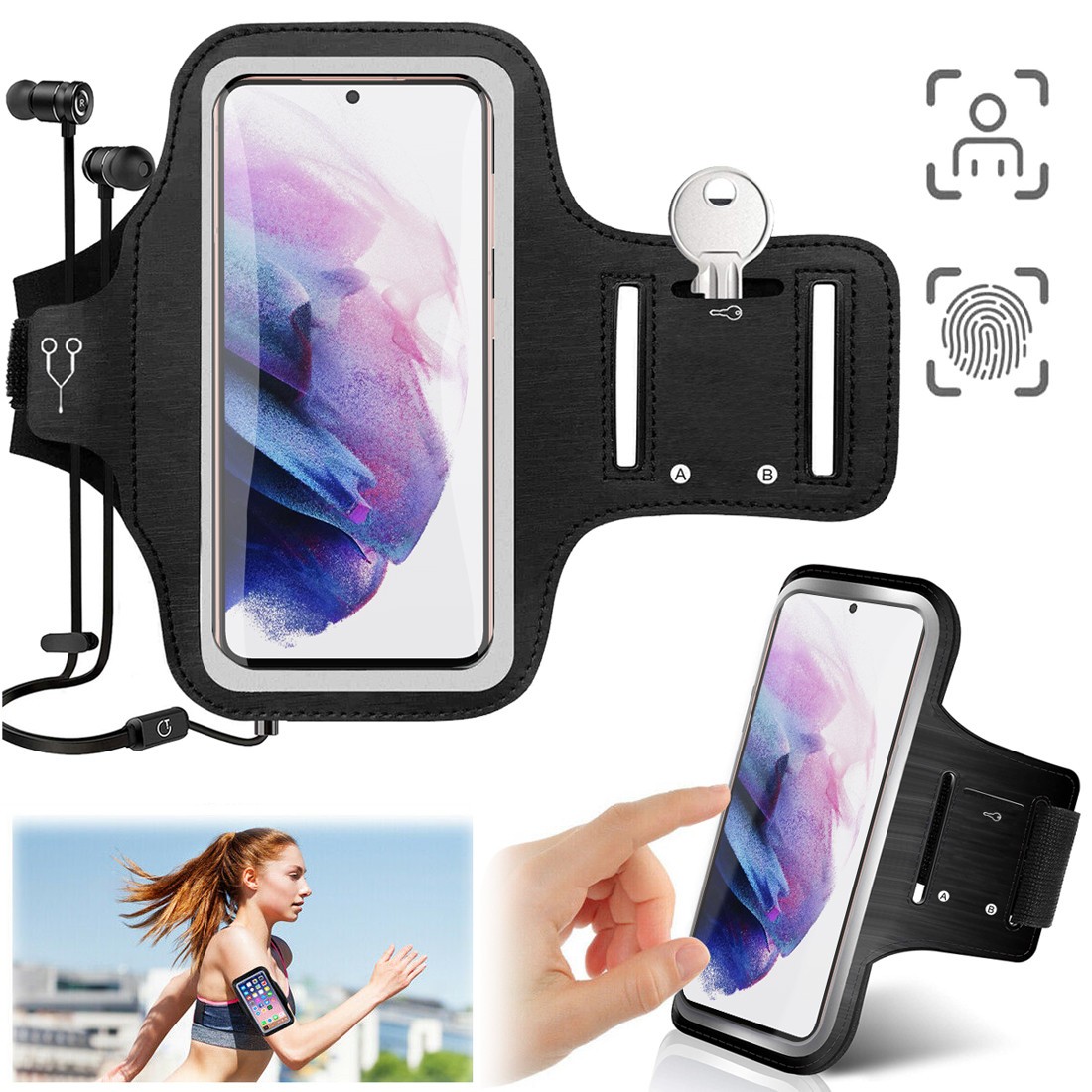 Christmas Gift Sport Armband – Fits iPhone 17/15/13 Pro Max & Samsung S25/S23+