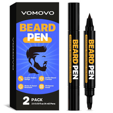 Beard Pen Filler for Men Black, 2 Pack , Barber Styling Grooming Pencil, Waterp