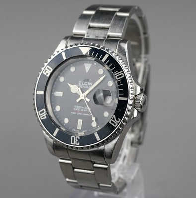 ELGIN TREASURE Diver 350m FK-272 Men's Watch 40mm Vintage New