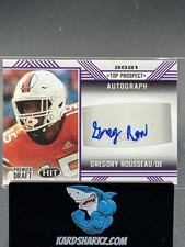 2020 Sage Hit 2021 Top Prospect Purple Greg Rousseau Gregory #21GR Auto MIAMI U 