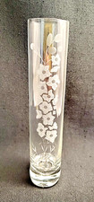 Turkish Etched Floral Design Crystal Bud Vase...