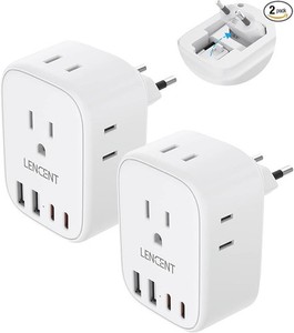 Adaptador Convertidor Enchufe Americano A Europeo Redondo X1 Negro GENERICO | Colombia