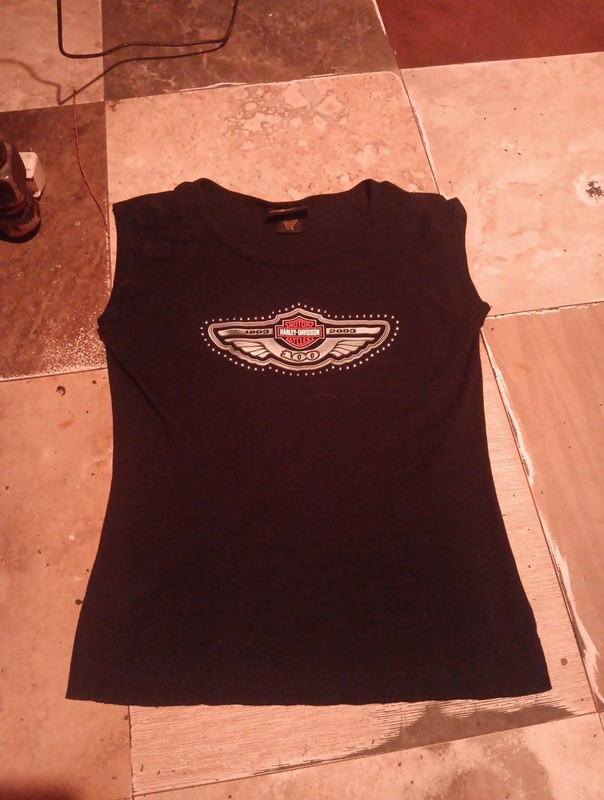 Vintage Y2k Harley Davidson Women's Tank XL Black 2003
