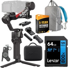 DJI RS 4 Combo 3-Axis Gimbal Stabilizer Bundle with 64GB Warranty and Backpack