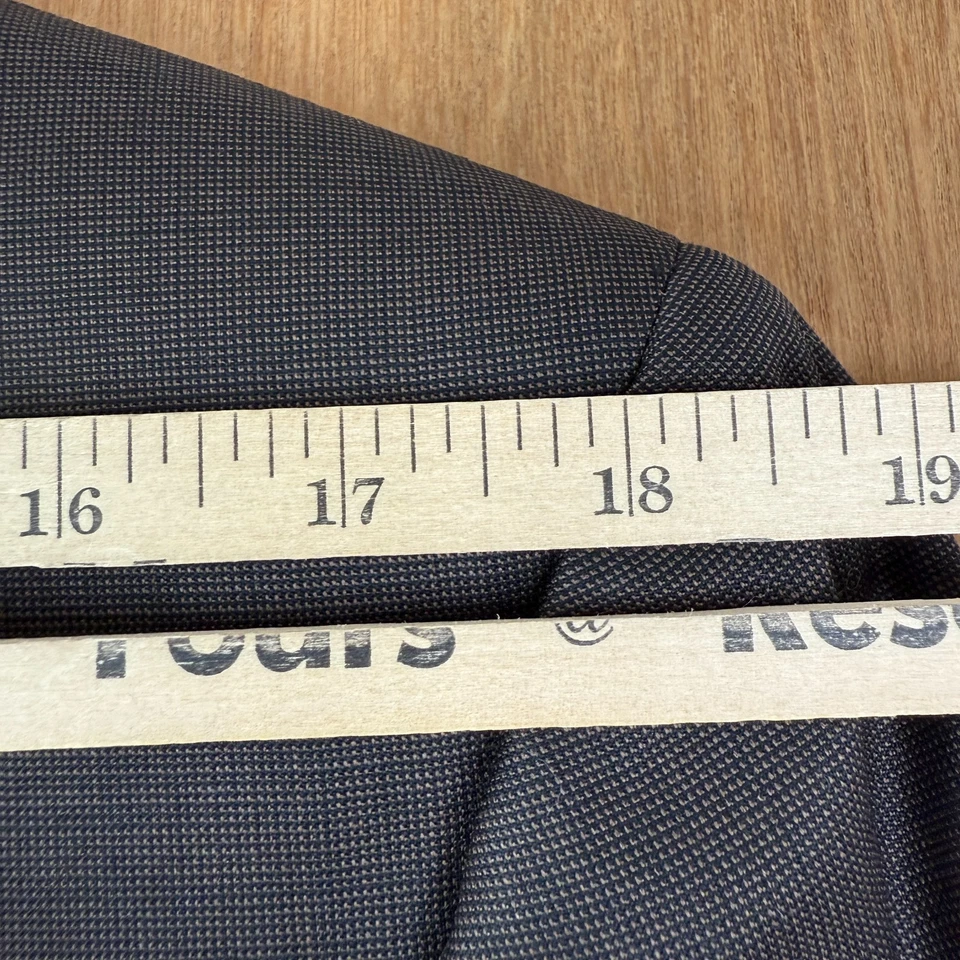 Hickey Freeman Suit Mens 42L Brown Nailshead 2 Button Canvas Wool Pants 36x32 - Image 4 of 4