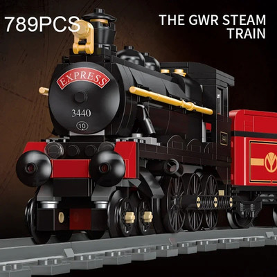 GWR Steam Train MOC Building Blocks Set Classic Express Locomotive W/Tender