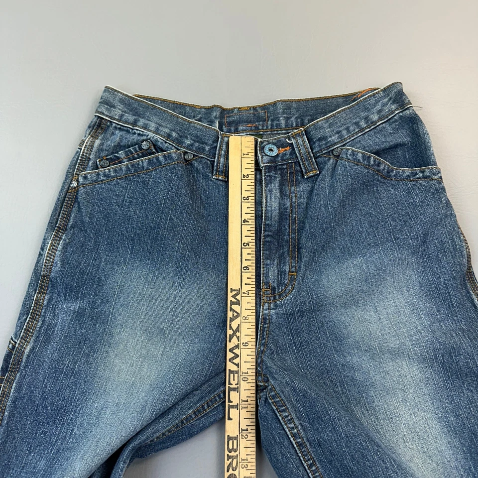 Vintage Timberland Shorts Boys Size 14 (28x12) Medium Wash Denim  Carpenter Jort - Image 3 of 4