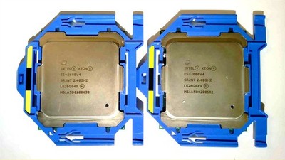 Lot of 2 Intel Xeon E5-2680 v4 SR2N7 2.40GHz 14-Core LGA2011-3 CPUs