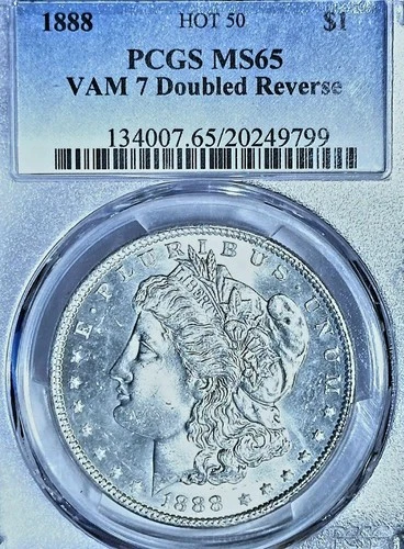 1888 Morgan Dollar PCGS MS65 VAM 7 Doubled Reverse Hot 50 - Very Low Population