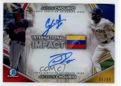 2024 Bowman Chrome International Impact 95/99 Jaison Chourio Jackson Auto v9t