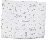 Crib Sheet, Life Aquatic  Breathable Brushed Life Aquatic Boy Marine Blue