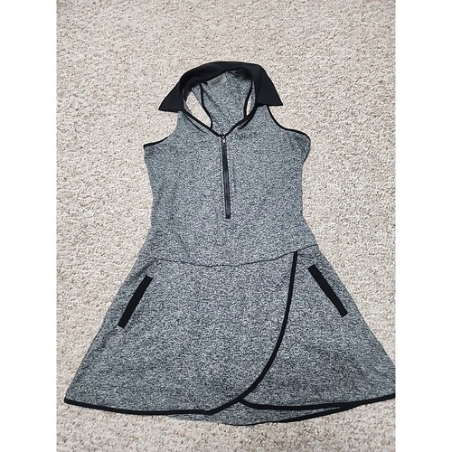 Olaya Sport Golf Tennis Activewear Racerback Dress in Heather Grey Size L 