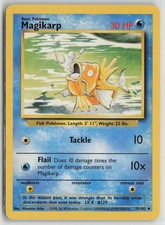 Magikarp 35/102 Uncommon Base Set Unlimited Pokemon Moderately Played