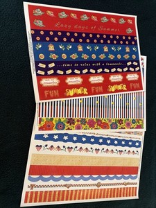 3 Vintage Current Border Sheets - 42 Borders Total - Americana ++  - New - G
